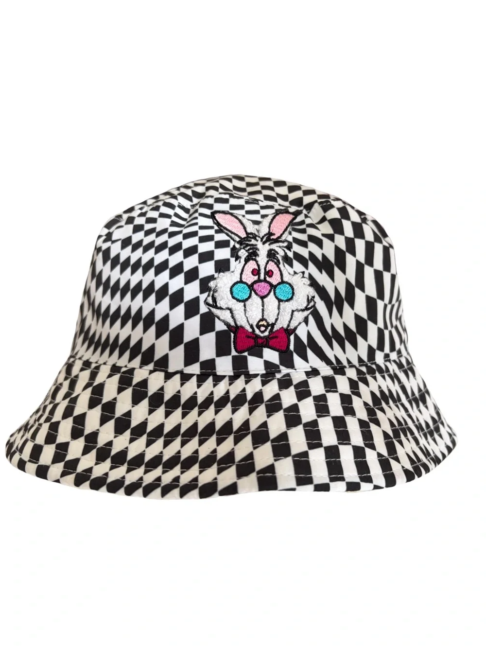 Disney Parks Alice in Wonderland Black & White Checkered Bucket Hat